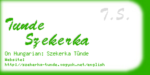 tunde szekerka business card