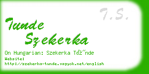 tunde szekerka business card